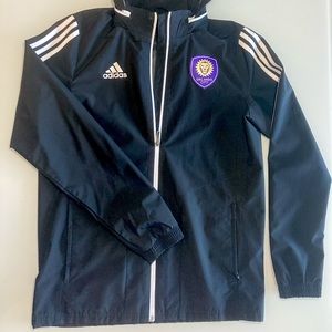 Adidas Orlando city rain jacket black/white